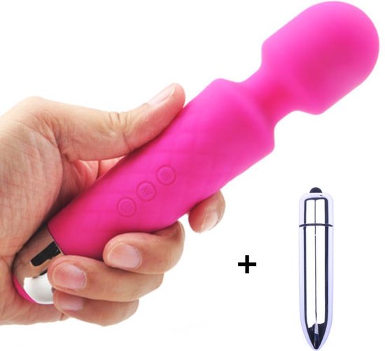 Massage Vibrator Rechargeable Rose + Mini Bullet Metallic - Masseur -  Utilisation... | bol