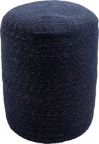 Hoyz | Braided Dark Copper Pouf Diameter, High | 3545x | Sierkussen Voor Woonkamer Of Slaapkamer