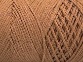 Café latte kleur katoen garen 100% kopen - macrame koord haken op pendikte 5mm haakgaren - katoendraad bol 250gram met looplengte 300 meter