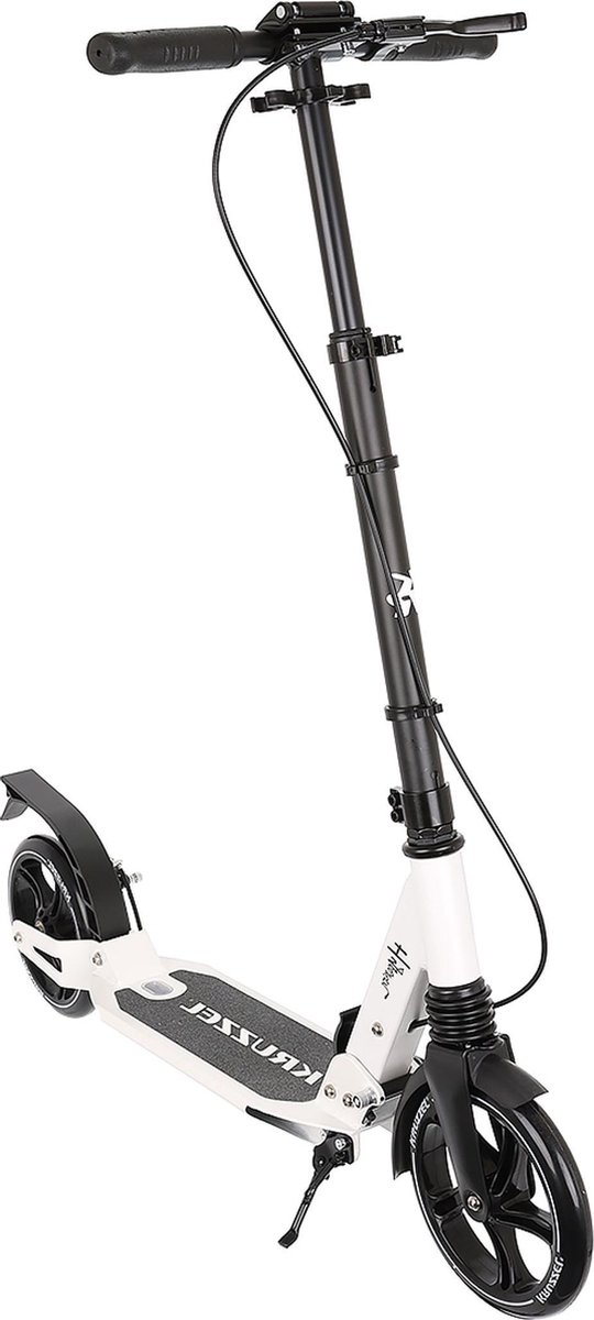 Kruzzel Hyperion City Scooter - Step voor volwassenen - Opvouwbaar - Vering - Schijf rem - 100kg - Autoped - Grote wielen - Wit — afbeelding 7