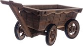 Décoration de charrette à main (54x19x18) cm | classique, rural | chariot à main | panier cadeau | cadeau cadeau | passe-temps | artisanat | bac à fleurs | Original