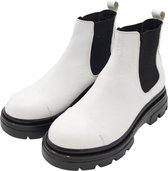 La Pèra Leren witte Chelsea laarzen Chelsea Boots Cassido wit - Maat 36