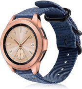 Nylon Smartwatch bandje - Geschikt voor  Samsung Galaxy Watch 42mm nylon gesp band - blauw - Horlogeband / Polsband / Armband