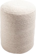 Hoyz | Braided Sand Copper Pouf Diameter, High | 3545x | Sierkussen Voor Woonkamer Of Slaapkamer
