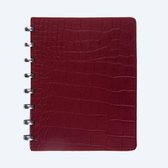 Atoma PUR notebook formaat A5 dots(punt) rood leder Croco 144 bladzijden