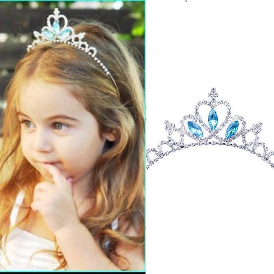 Geweldig Vooroordeel Hoelahoep Tiara Prinses - Diadeem blauw - kroon meisje kind vanaf 3 jaar | bol.com