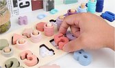 Houten telbord - Leer tellen en rekenen - Montessori educatief houten speelgoed