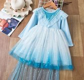 Schattige Blauw princess glitters feest jurk - Princess verjaardag jurk - kerst jurk - Bruidmeisje jurk - Photoshoot jurk - Blauw glitters princess Maat 104