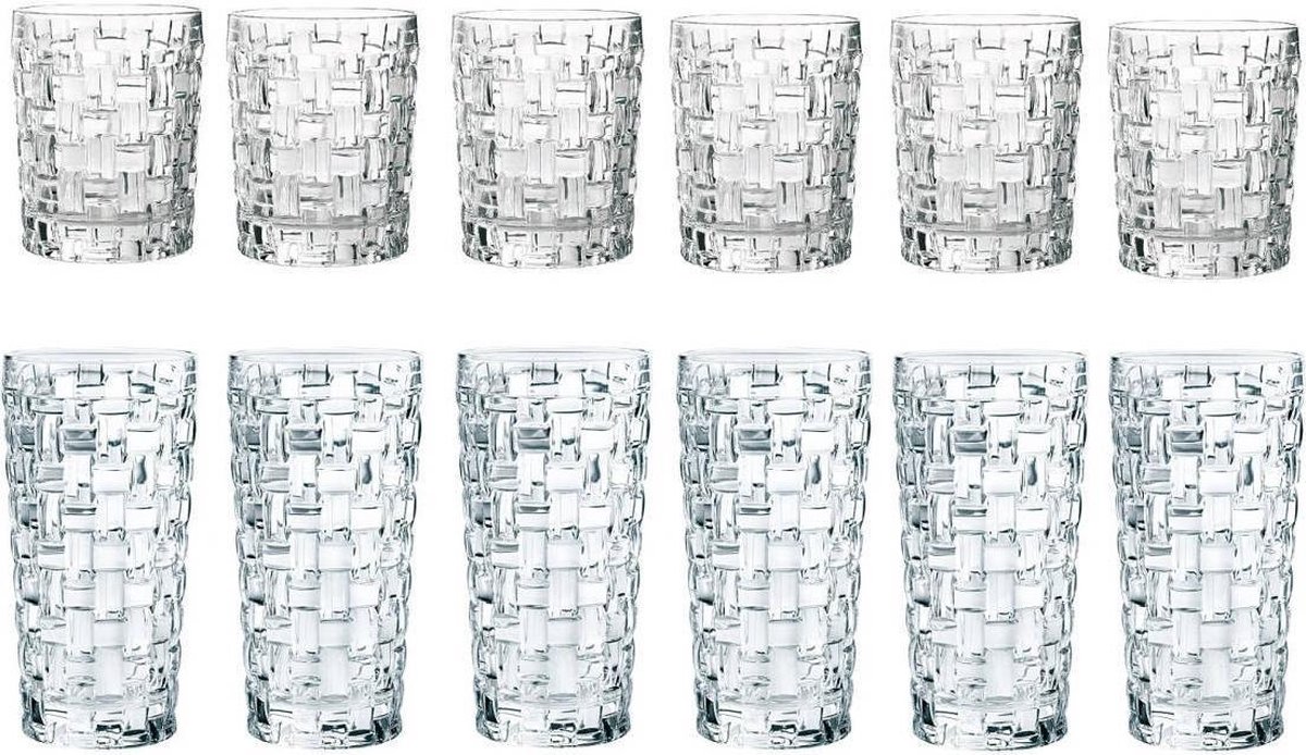 Nachtmann ® Bossa Nova Barglazenset 12-delig : 6 Longdrinks, 6 Tumbler