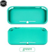 XZT Beschermhoes Voor Nintendo Switch Lite - Silicoon - Met Tempered Glass - Groen/Turquoise
