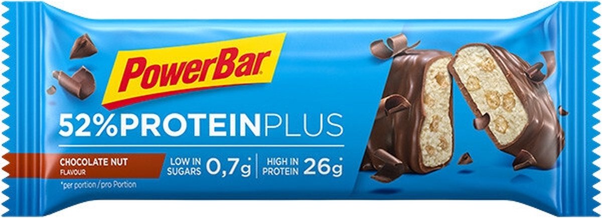 Goedkoopste 20x PowerBar Proteïne Plus 52 Bar Chocolate Nut 50 gr