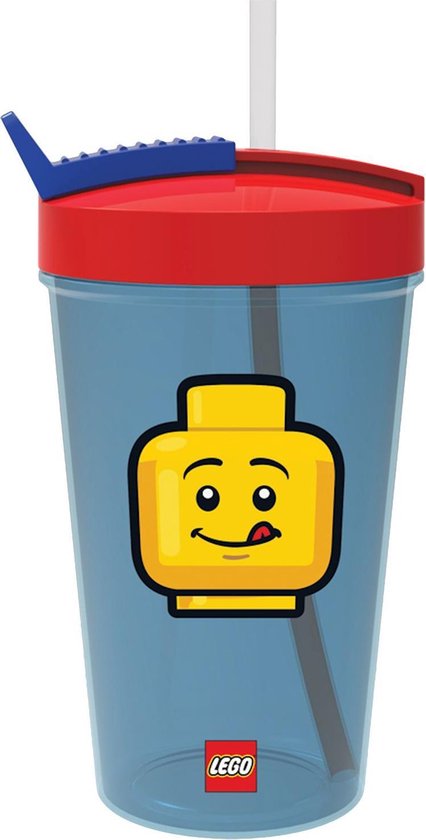 wandelen Gewoon overlopen ras LEGO Iconic Drinkbeker Classic 500 ml - Met Rietje - Blauw | bol.com