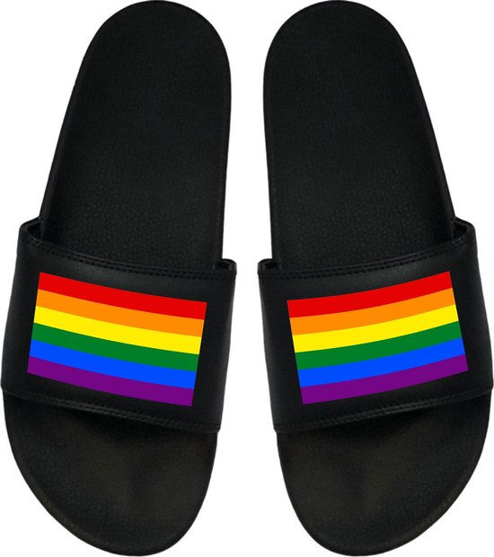 Cadeau Sint - Cadeau Kerst -Cadeau Gay Pride - Cadeau Badslippers - Badslippers Gay Pride 44