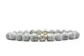 Beaddhism - Armband - De Duif - Zilver - Lucky Dragon - 8 mm - 18 cm