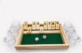 Shut the box met 6 shotglaasjes - Drankspel - Dobbelspel