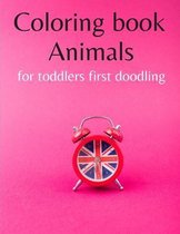 Coloring book animals for toddlers first doodling