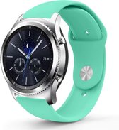 Siliconen Smartwatch bandje - Geschikt voor  Samsung Gear S3 sport band - aqua - Horlogeband / Polsband / Armband