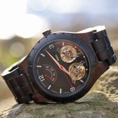 Houten herenhorloge Ramin | automatisch uurwerk | ⌀ 44 mm | geleverd in houten giftbox | cadeau voor heren | Woodzstyle®