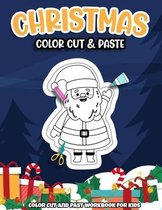 Christmas Color Cut and Past workbook for kids