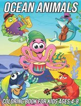 Ocean Animals Coloring Book for Kids Ages 4-8