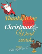 Thanksgiving and Christmas word search for kids ages 6-10