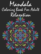 Mandala coloring book for adult relaxation