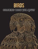 Birds coloring book for adult
