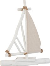 J-Line Boot Deco Drifthout Wit/Jute