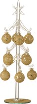 J-Line Boom Met Ballen Sterretjes Glas Goud Medium