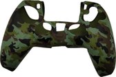 KELERINO. Hoesje geschikt voor Playstation 5 Controller - Camouflage Groen