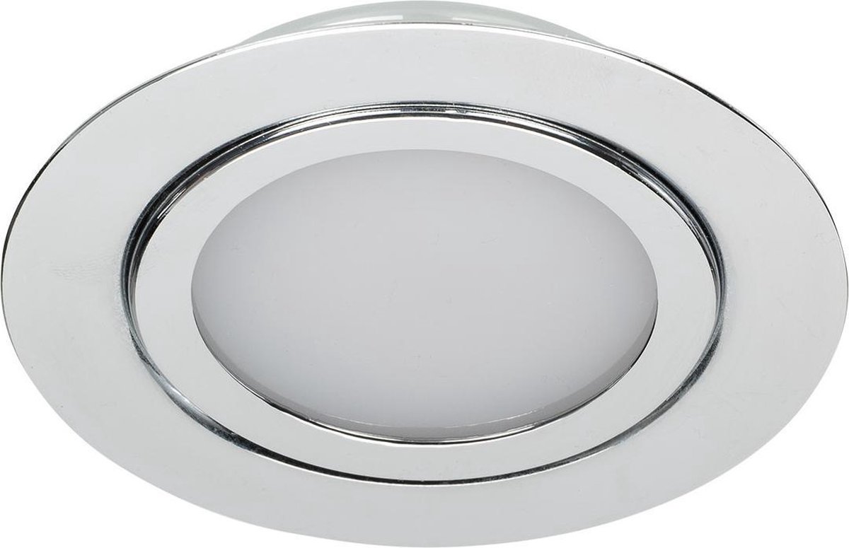 LED Inbouwspot Lage Inbouwdiepte 15 mm Chroom 2700 Kelvin IP44 badkamer 3...