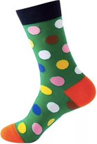 Stippen sokken - unisex - one size - groen