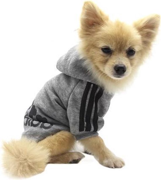 Adidog Hoodie - Pull pour chien taille L - Rose - Vêtements pour chien - Petit chien - 2,5 à 3,5 kg