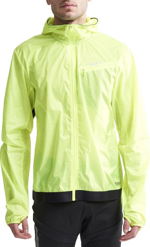 Craft Craft Lumen Wind Sportjas - Maat M  - Mannen - lime groen/neon geel