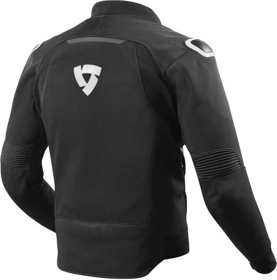 REV'IT! Traction Black White Textile Motorcycle Jacket 2XL - REV'IT!