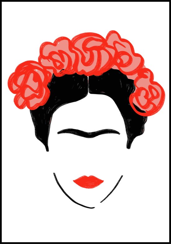Poster Frida Kahlo minimalistisch