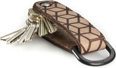 Leren Cube sleutelhouder - Zwart, Bruin, Cognac & 4 andere kleuren
