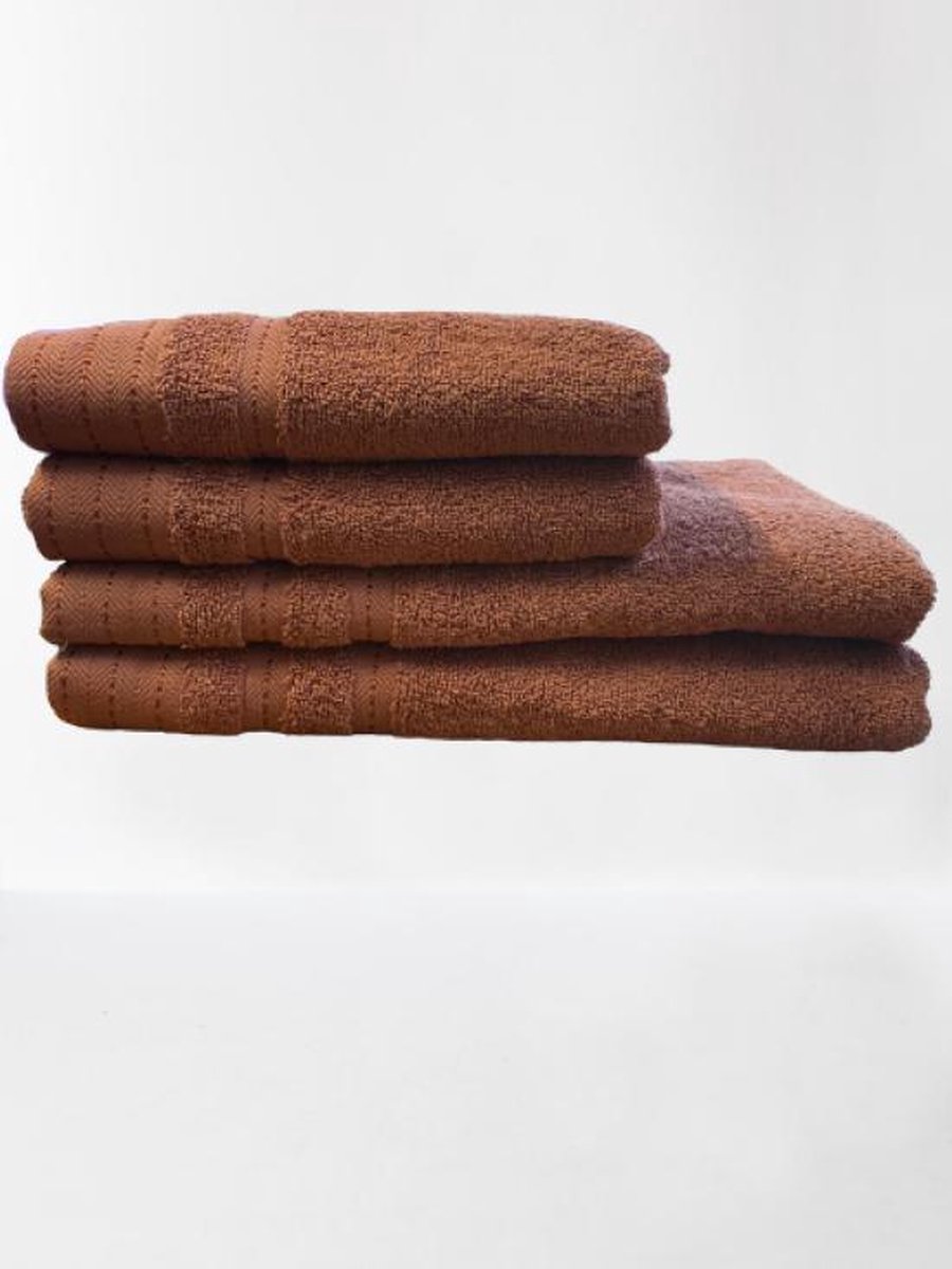 Ephemeris bad-hoofdhanddoek 100% gekamd katoen 70x140cm-50x90cm 4 PACK lina