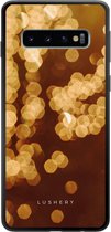 Lushery Hard Case voor Samsung Galaxy S10 - Golden Bokeh