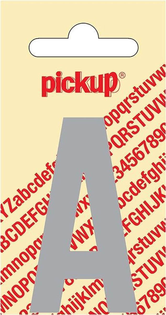 Pickup plakletter Nobel 60 mm - lichtgrijs A