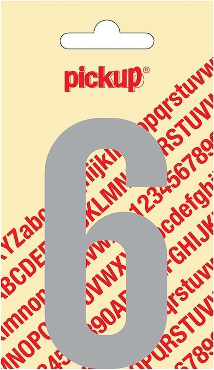 Pickup plakcijfer Nobel Lichtgrijs - 90 mm 6