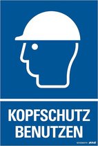 Pickup kunststoff Schild 23x33 cm KOPFSCHUTZ BENUTZEN