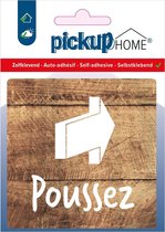 Pickup Poussez bois bois - 90x90 mm Pictogramme Route Acryl