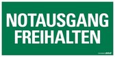 Pickup Kunststoff Schild 30x15 cm NOTAUSGANG FREIHALTEN