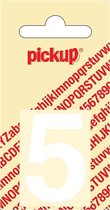 Pickup plakcijfer Helvetica 40 mm - wit 5