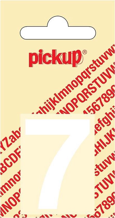Pickup plakcijfer Helvetica 40 mm - wit 7