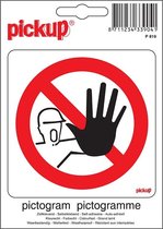 Pickup Pictogram 10x10 cm - Verboden voor onbevoegden