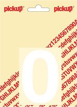 Pickup plakcijfer Helvetica 80 mm - wit 0