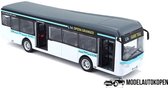 Street Fire City Bus Opera Granger (Blauw/Wit) (19cm) 1/64 Bburago - Modelbus - Schaalmodel - Model Bus - Miniatuurbus - Miniatuurvoertuig