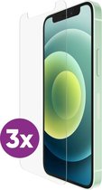 Apple iPhone 12 Mini Screenprotector - iPhone 12 Mini Screen Protector Tempered Glass - iPhone 12 Mini Screen Glas Protector - iPhone 12 Mini Gehard Glas - 3x - 3 stuks